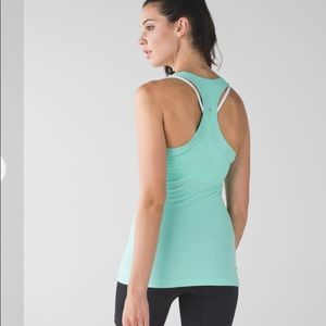 teal lululemon cool tank top